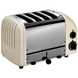 Dualit Made to Order Classic 4-Slice Toaster Stainless Steel/Oyster White Matt